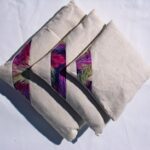 Lavender Bag - purple feather diagonal
