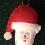 Pack of 3 Father Christmas tree decorations